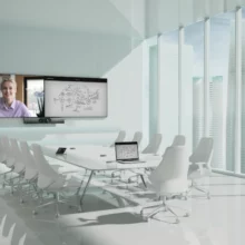 Barre de visioconférence YEALINK-A30 - Cas d'usage dans une salle de réunion 11 personnes avec double écran