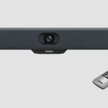 La barre de video collaboration Yealink A10 est livrée avec une télécommande.