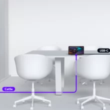 Barre de visioconférence YEALINK A40 avec tablette - Câblage