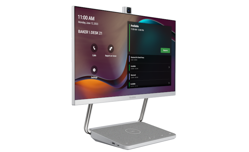 Ecran collaboratif Yealink DeskVision A24 - Ecran de 24 pouces tactile équipé d'une caméra pour un bureau individuel