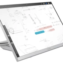 Ecran collaboratif Yealink DeskVision A24 - Ecran de 24 pouces tactile équipé d'une caméra pour un bureau individuel