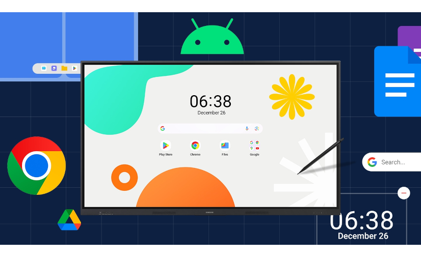 L'écran interactif SAMSUNG série WAF existe en 65, 75 et 86 pouces - Android 14