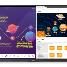 L'écran interactif SAMSUNG série WAF existe en 65, 75 et 86 pouces - Multifenêtres