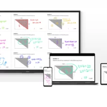 L'écran interactif SAMSUNG série WAF existe en 65, 75 et 86 pouces - Connexions simultanées