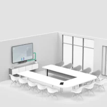 YEALINK barre de visioconférence A30 - Représentation 3D dans une salle de 13 personnes