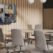 Barre de visioconférence YEALINK A40 avec tablette - Cas d'usage en salle de réunion