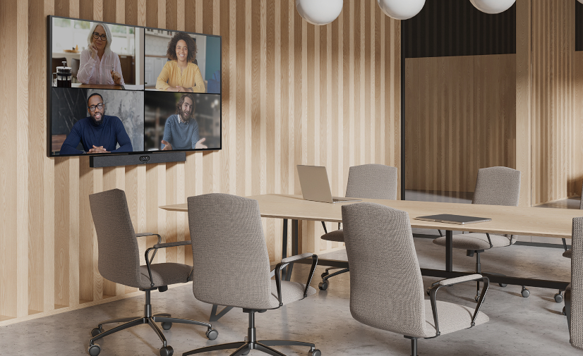Barre de visioconférence YEALINK A40 avec tablette - Cas d'usage en salle de réunion