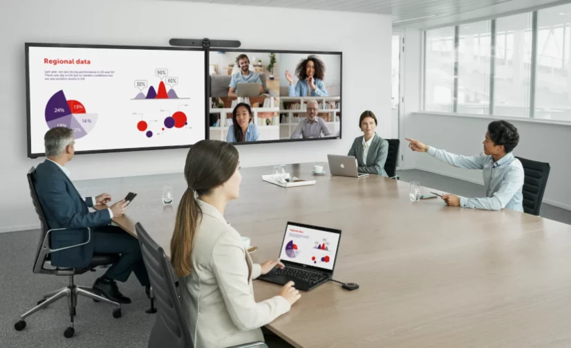BARCO Clickshare - Exemple d'un cas en double écran