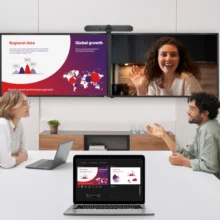 BARCO Clickshare - Exemple d'un cas en double écran