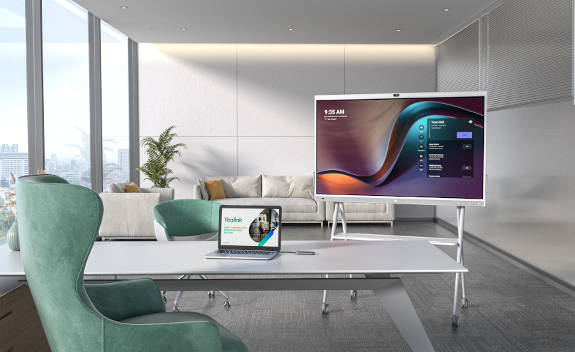 Ecran collaboratif tactile YEALINK MeetingBoard 65 pouces - Cas d'usage dans un bureau de direction