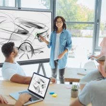 Ecran collaboratif tactile Yealink MeetingBoard 65 pouces - Cas d'usage en mode collaboratif