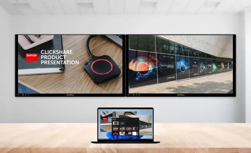BARCO Clickshare CX50 - Exemple d'un cas en double écran